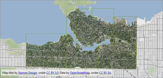 Orthophotos clipped to neighborhood boundaries